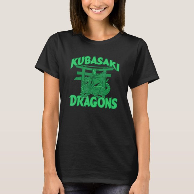 Kubasaki High Dragons Kubasaki Okinawa Japan 沖 縄 ク T Shirt (Framsida)