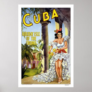 Kubavintage resoraffisch poster