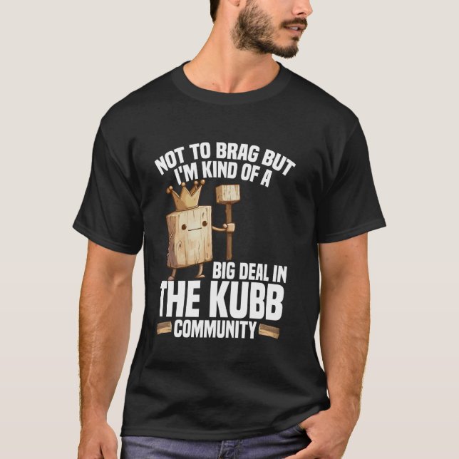 Kubb Kung Viking Chess Player Gräsmatta Game Set K T Shirt (Framsida)