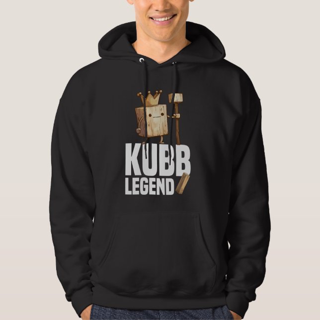 Kubb Legend Viking Chess Player Gräsmatta Game Set Hoodie (Framsida)