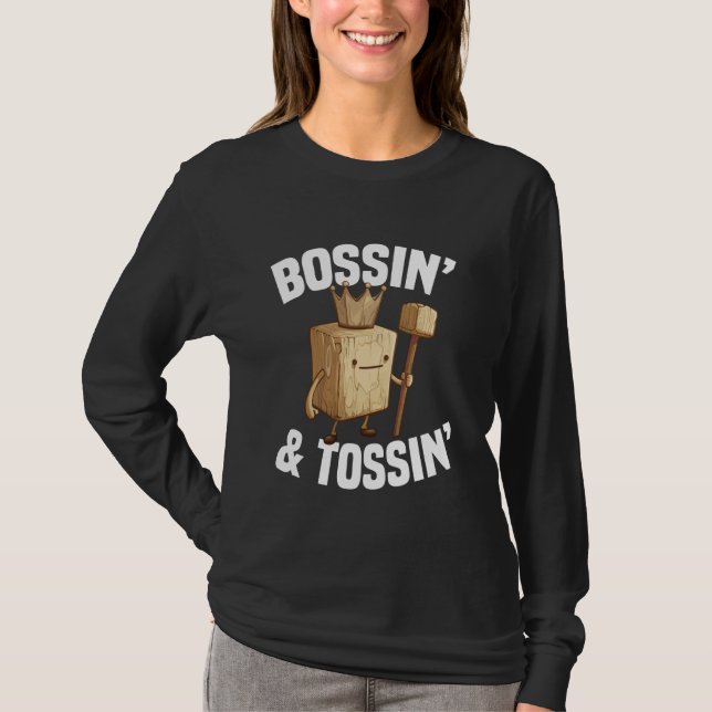 Kubb Legend Viking Chess Player Yard Game Set Kubb T Shirt (Framsida)