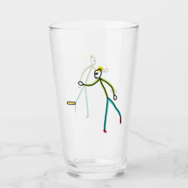 Kubb Lekande Stickman Glaskopp