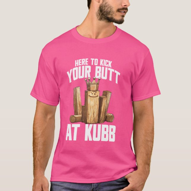Kubb Player Gräsmatta Game Yard-spelaruppsättning  T Shirt (Framsida)
