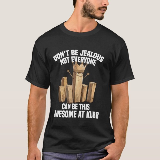 Kubb Set Viking Chess Legend Yard Game Player Viki T Shirt (Framsida)