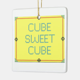 Kube Sweet Cube | Arbete Ställe Humor Julgransprydnad Keramik