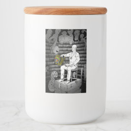 Kubemagi med monster mat etikett