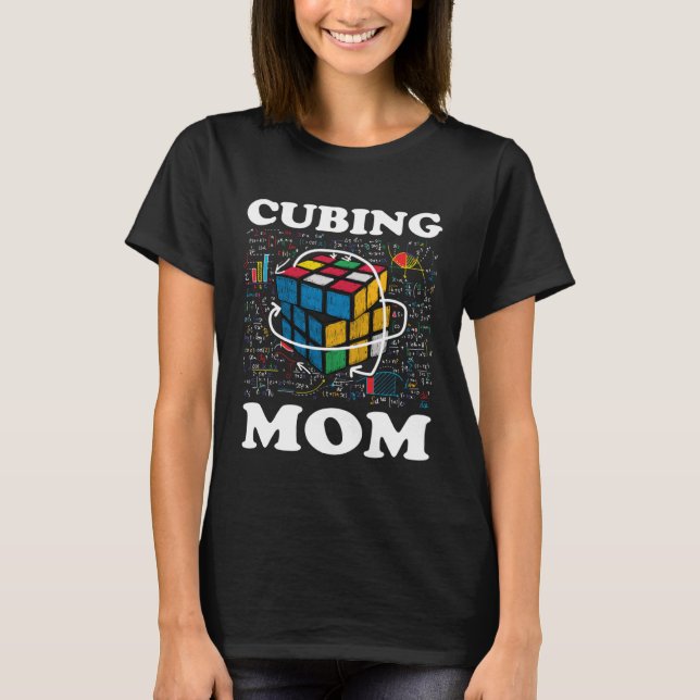 Kubering av Mamma, hastighetskuberande matematik T Shirt (Framsida)