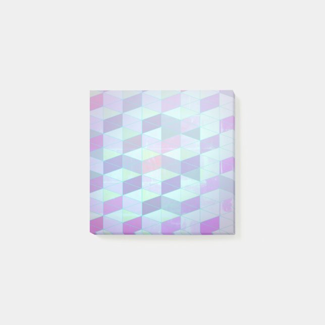 Kubformad geometrisk mönster i trianglar post-it block (Framsida)