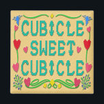 Kubicle Sweet Cubicle Magnet<br><div class="desc">Känn dig trevlig och mysigt i din arbetsplats med ett hjärtskärande budskap. Den här färgstarka magneten sitter fast i låset,  skrivbordet eller något annat metall-objekt i din kubikur. Den här dekorationen välkomnar dig och dina medarbetare till ditt hem från andra platser än hemmet.</div>