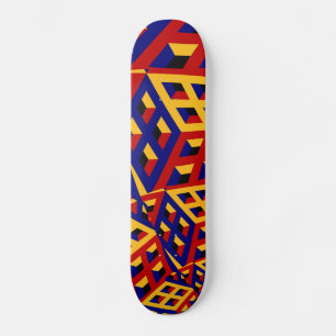 Kubikmönster Skateboard Bräda 21,5 Cm