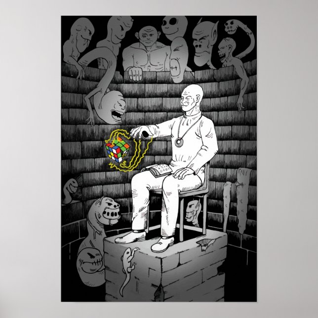 Kubisk Magi och Monster Poster (Framsidan)