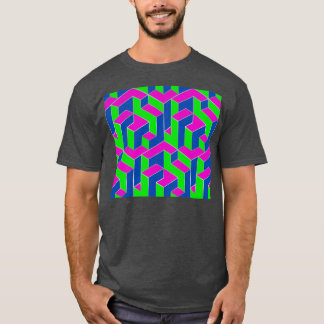 Kubiskt Mönster Luminous 80s T Shirt