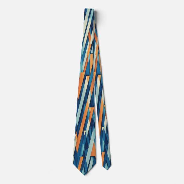 Kubism Blue Arrow Neck Tie 🎯. Slips (Framsida)