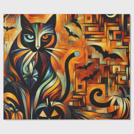 Kubism Halloween Cat Presentpapper