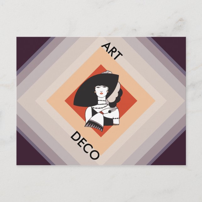 Kubism Motif Mode Dam Vykort (Framsida)