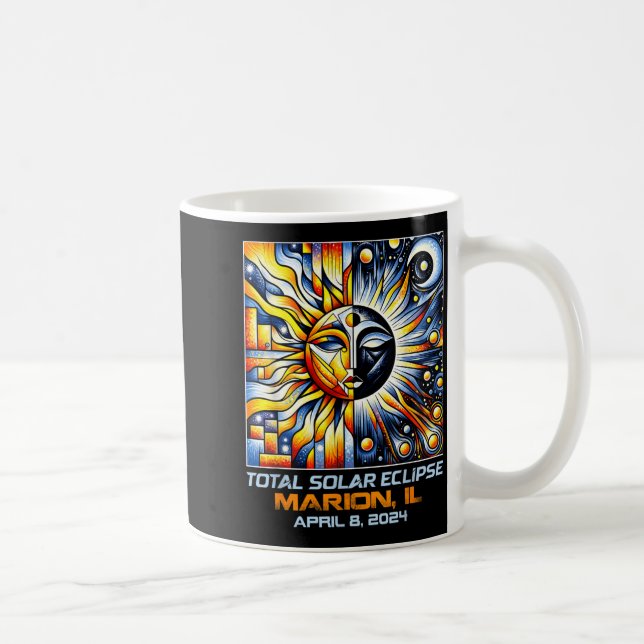 Kubism Total solförmörkelse Marion Illinois Kaffemugg (Höger)