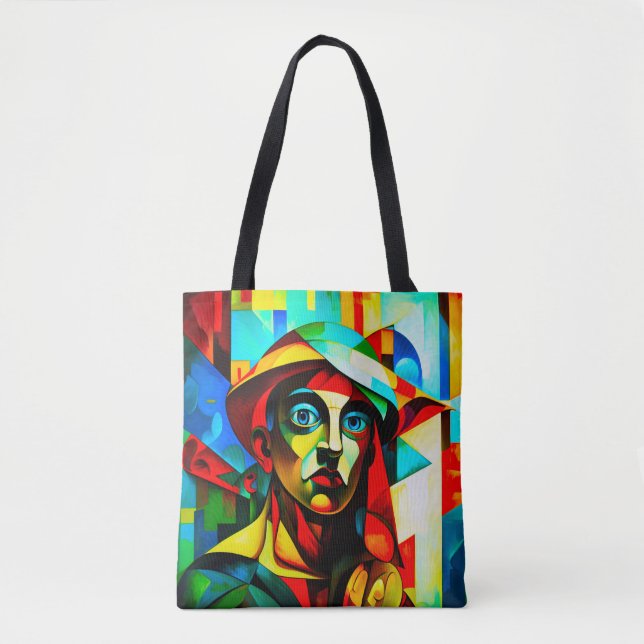Kubism Tote Bag Tygkasse (Framsida)