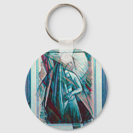 Kubist Art Deco Belly Dancer Nyckelring