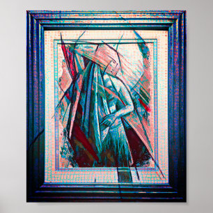 Kubist Art Deco Belly Dancer Poster