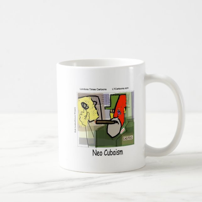 Kubist Castro NeoCubaism Funny Kaffemugg (Höger)