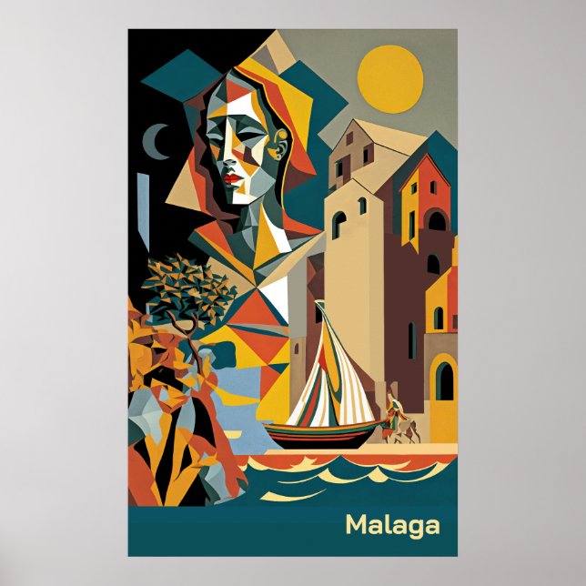 Kubist Malaga Poster (Framsidan)