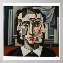 Kubist Porträtt Art