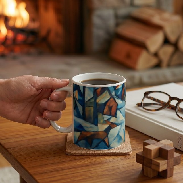 Kubistisk expressionist vintersamhälle mugg (Lifestyle Shot)