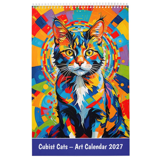 Kubistiska katter – konstkalender kalender (Omslag)