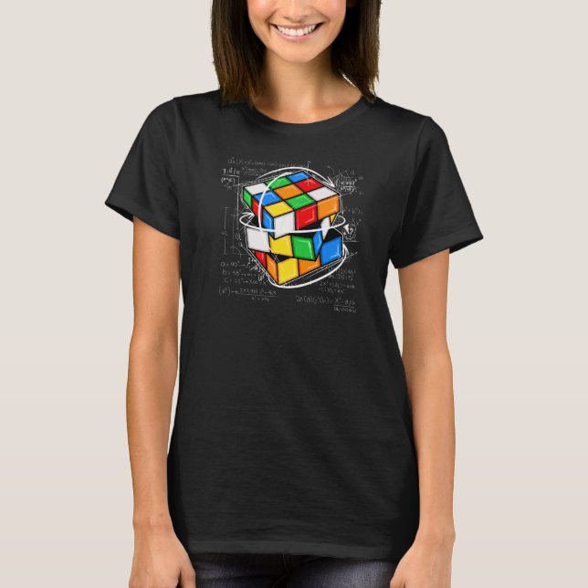 Kubkub för matematisk kub t shirt (Framsida)