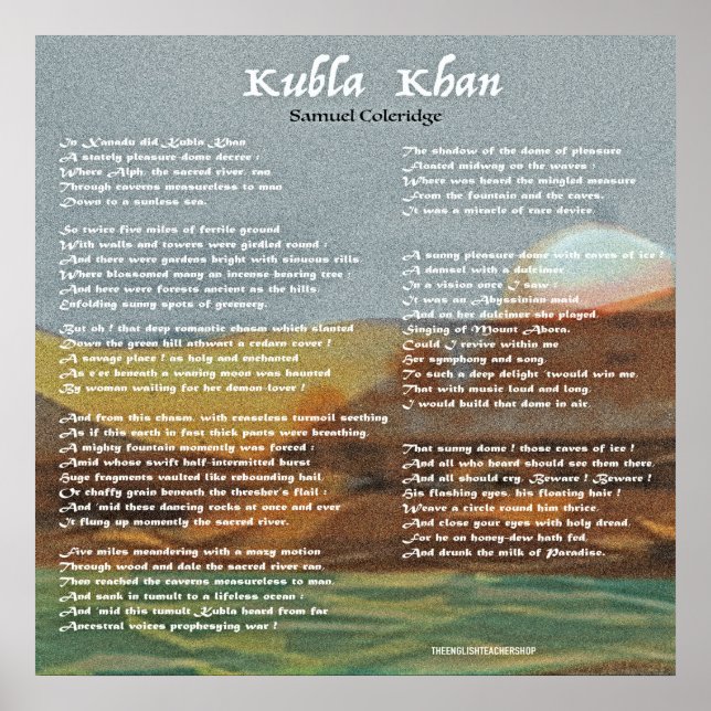 Kubla Khan Poster (Framsidan)