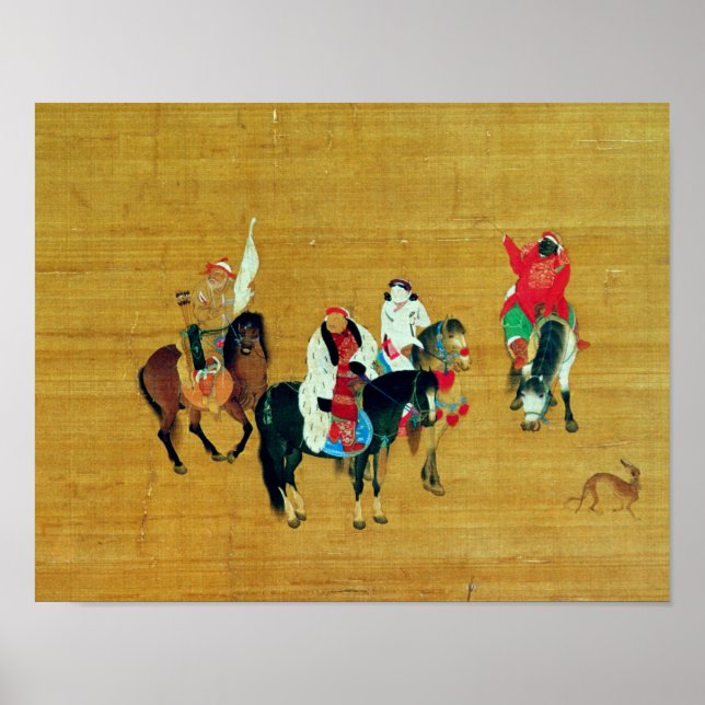Kublai Khan Hunting, Yuan dynasty Poster (Framsidan)