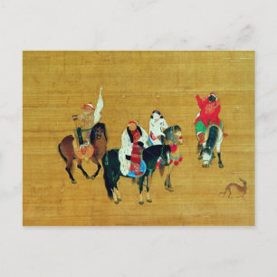 Kublai Khan Hunting, Yuan dynasty Vykort