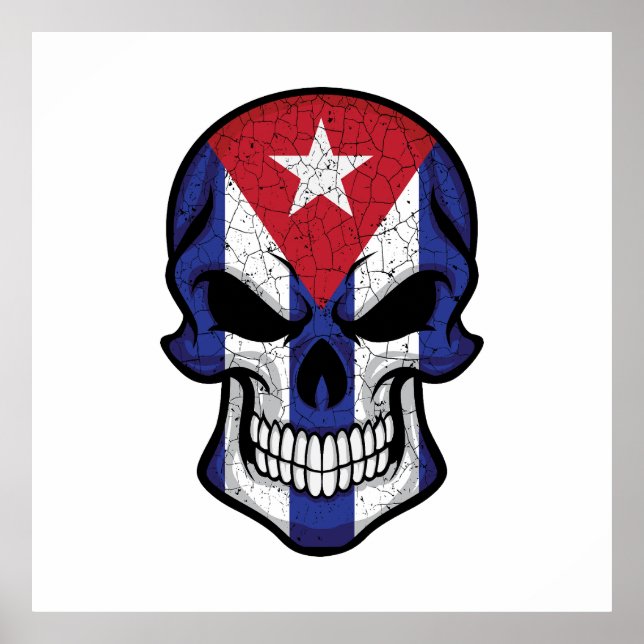 Kubleende Skull Flagga Poster (Framsidan)