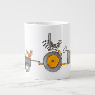 Kubota och höns jumbo mugg