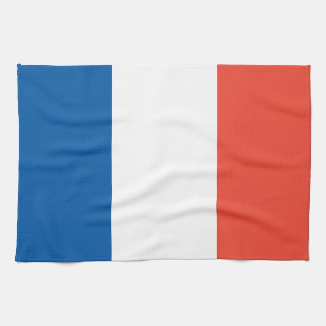 Küchenhandtuch Frankreich Fahne Kökshandduk (Horisontell)