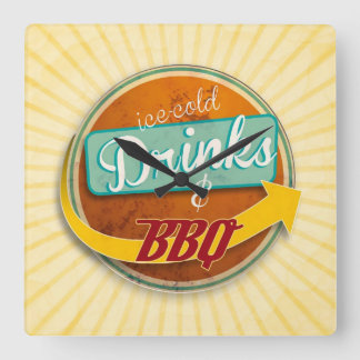 Küchenuhr im 50er-Jahre-Stil Fyrkantig Klocka