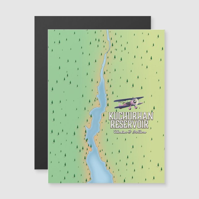 Kuchurhan reservoar Ukraina & Moldavien Karta (Fram/baksida)