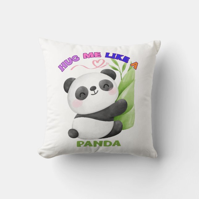 Kudd - Krama mig som en panda 🐼 Kudde (Framsida)