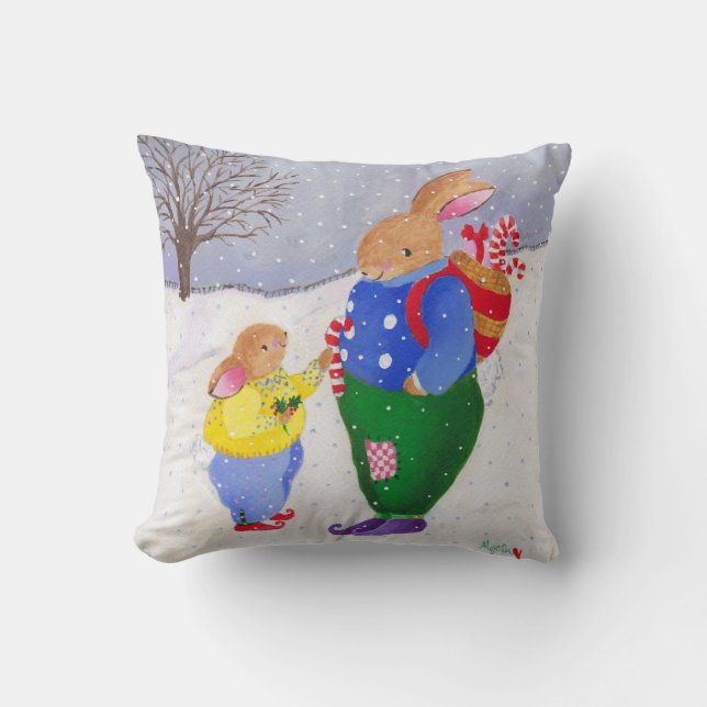Kudda av snö kudde (Framsida)