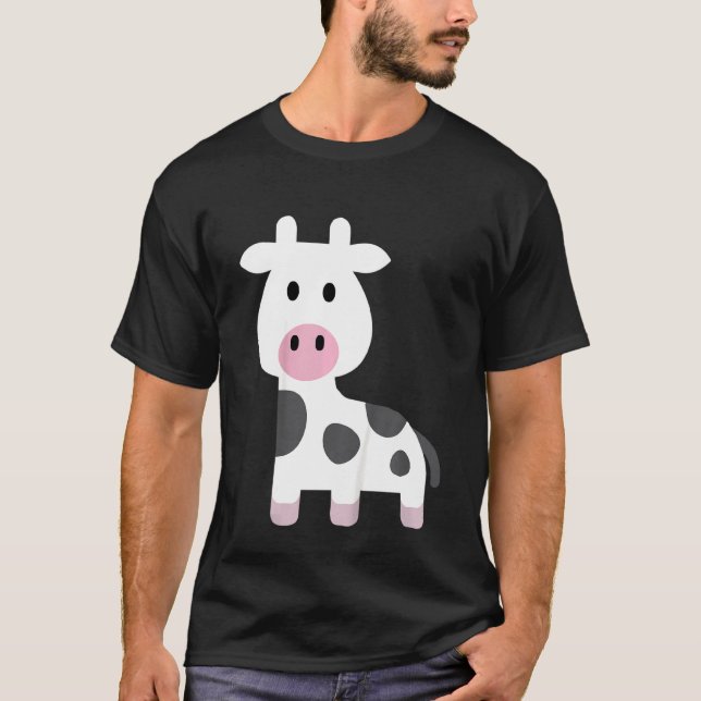 Kudda Kow Moo Cute Farm Djurkor Småbarn B T Shirt (Framsida)