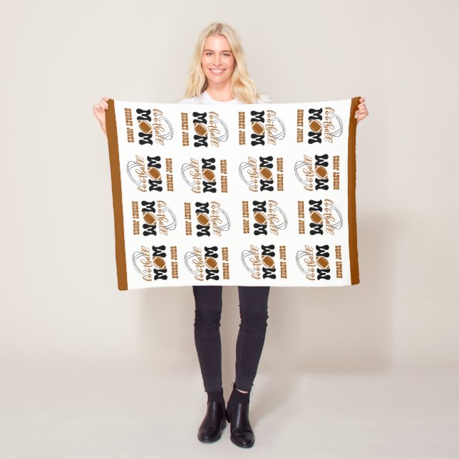 Kudda lilla Storleka fotbollen Mamma Fleecefilt (På plats)