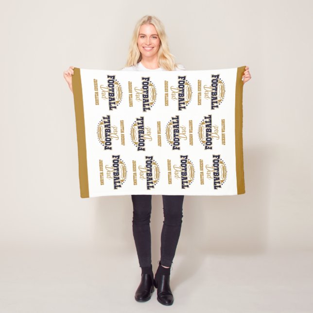 Kudda lilla Storleka fotbollen Pappa Fleecefilt (På plats)