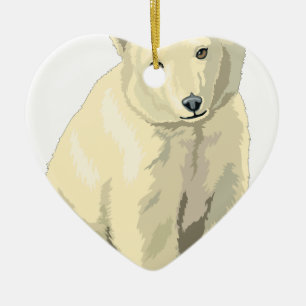 Kudda Polarna Bear Julgransprydnad Keramik