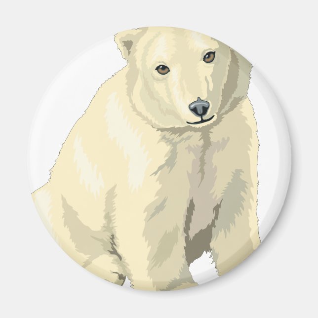 Kudda Polarna Bear Magnet (Framsidan)