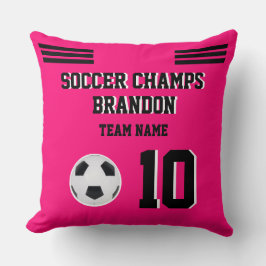 kudda soccer fuchia svart personlig sport gol kudde