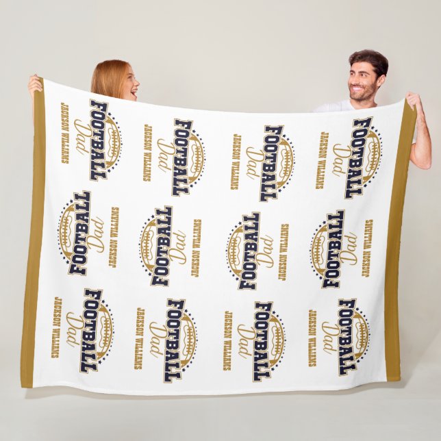 Kudda stora Storleka fotbollen Pappa Fleecefilt (På plats)