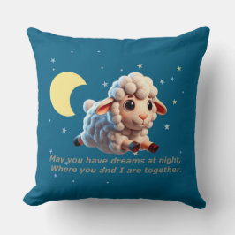 Kudda vid baby med lullaby och får kudde
