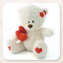 Kuddar för Love Teddy Underlägg Papper Kvadrat