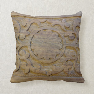 Kuddar Textured Teakträ Scroll Design