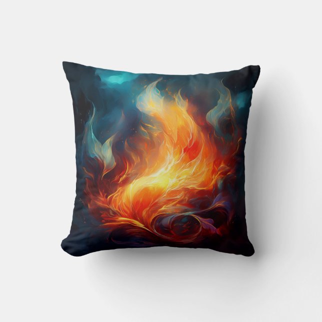 Kuddcover - Flames konstverk Kudde (Framsida)